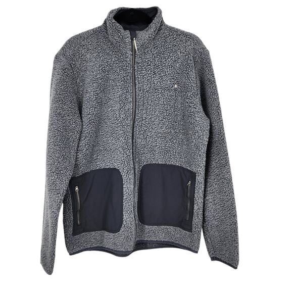 Vuori Other - Vuori Men's Gray Alpine Sherpa Full Zip High Neck Fleece Jacket Size Large
